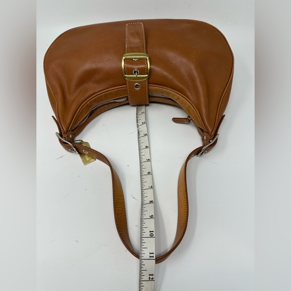 Vintage Coach Mahogany Crescent Shoulder Bag Tanned Leather G25-7592 - Picture 10 of 16